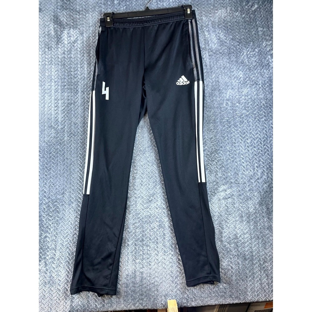 Adidas Aeroready Track Pants Mens Small Black 3 Stripes Side Mesh Training